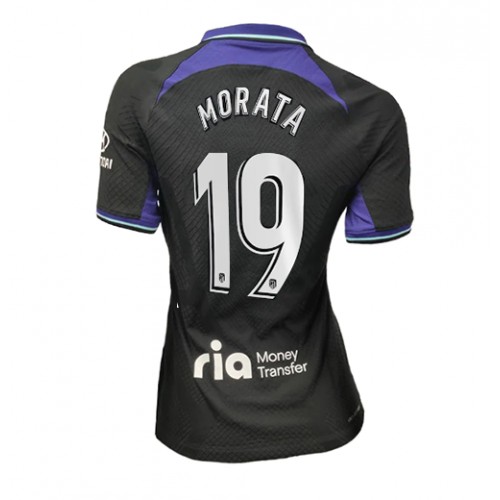 Fotbalové Dres Atletico Madrid Alvaro Morata #19 Dámské Venkovní 2022-23 Krátký Rukáv